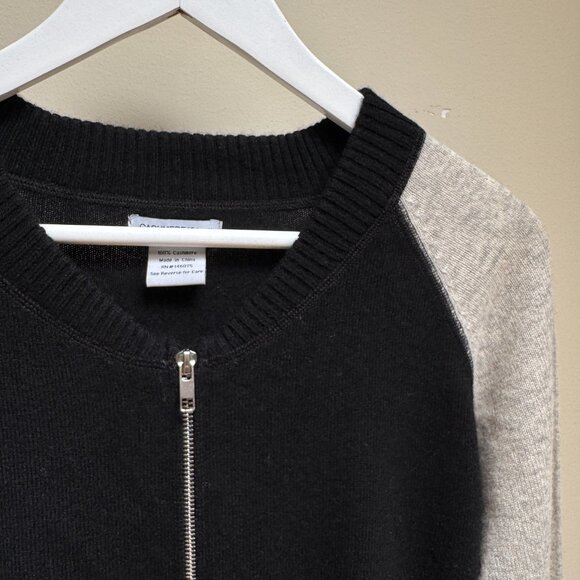 Cashmere101 100% Cashmere Bomber Zip Cardigan - Picture 3 of 10